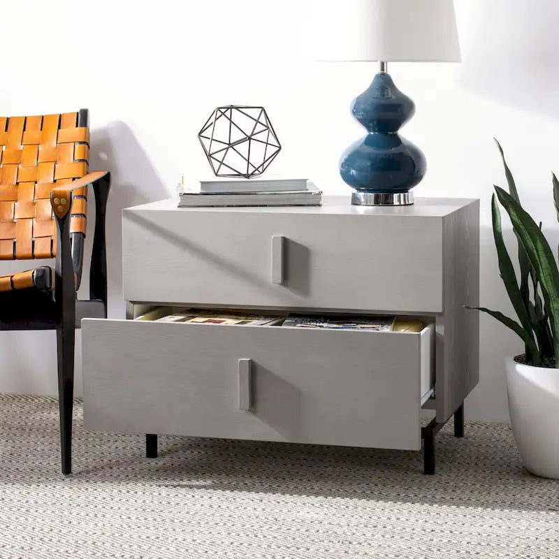 Grey/Black Storage Cabinet - 28W x 18D x 22H