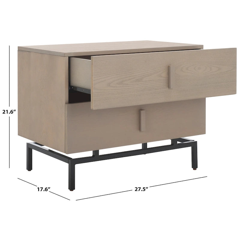 Grey/Black Storage Cabinet - 28W x 18D x 22H