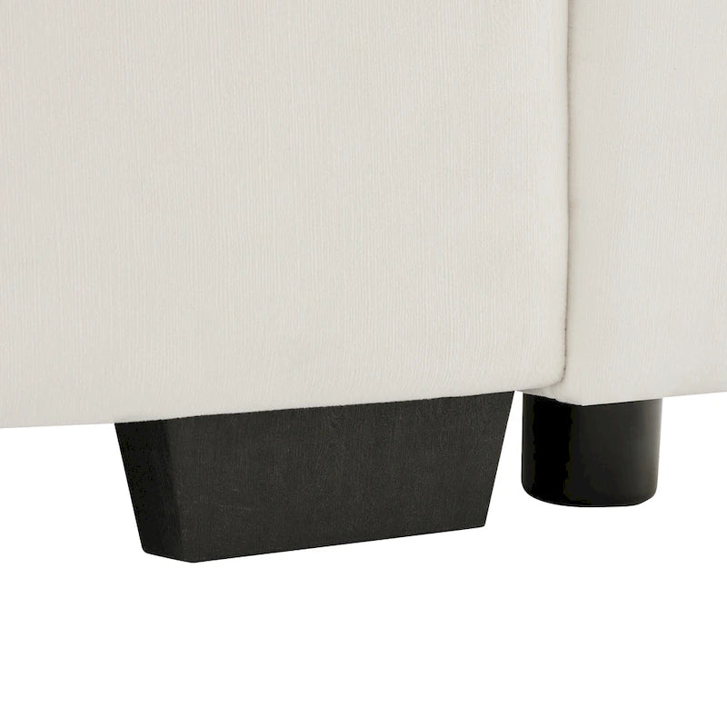 Velvet 4-Seater Sofa with Storage