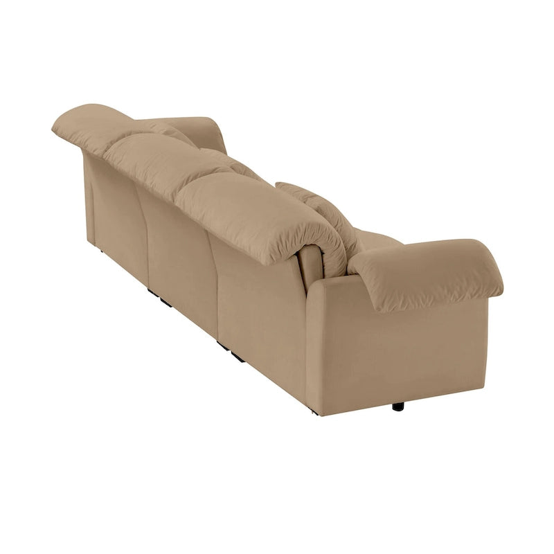Velvet 4-Seater Sofa with Storage