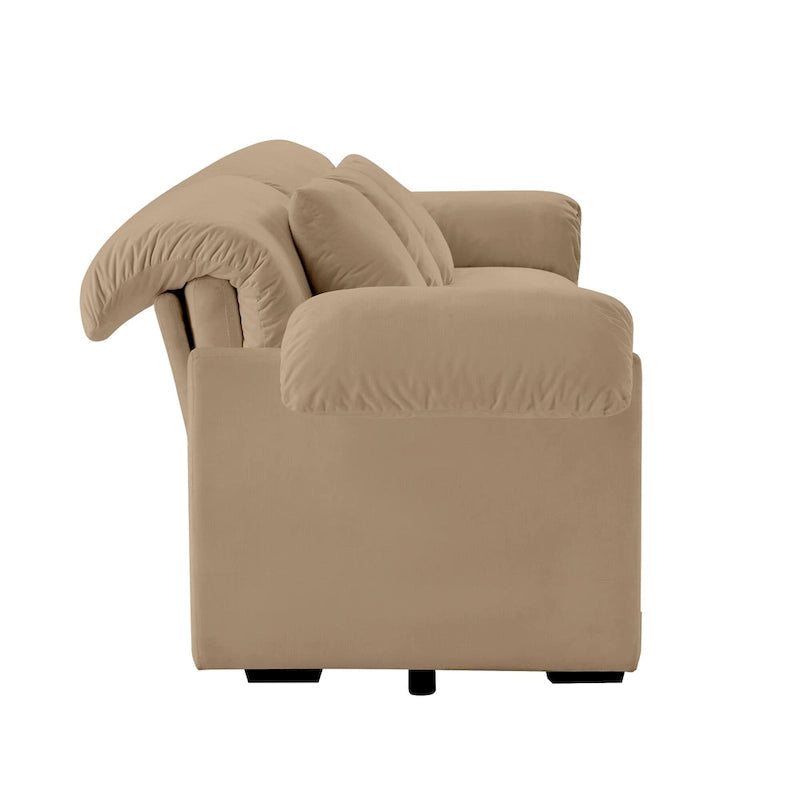 Velvet 4-Seater Sofa with Storage