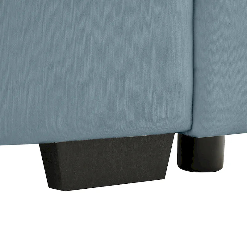 Velvet 4-Seater Sofa with Storage
