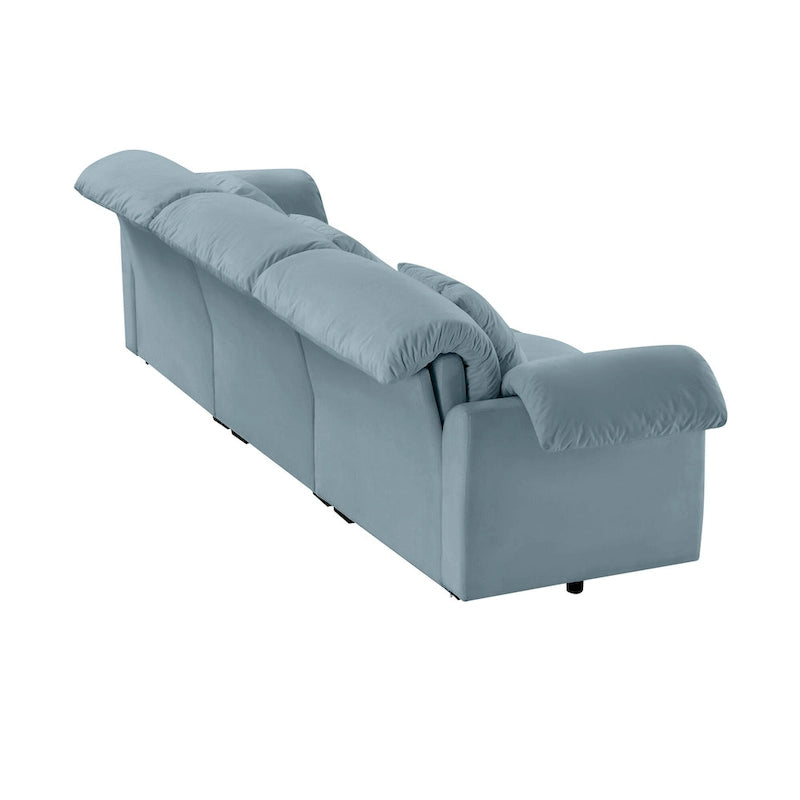 Velvet 4-Seater Sofa with Storage