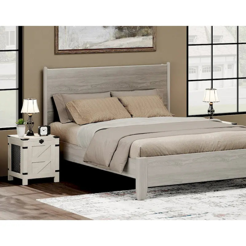 Lift Top End Table Nightstand with Rustic Lock