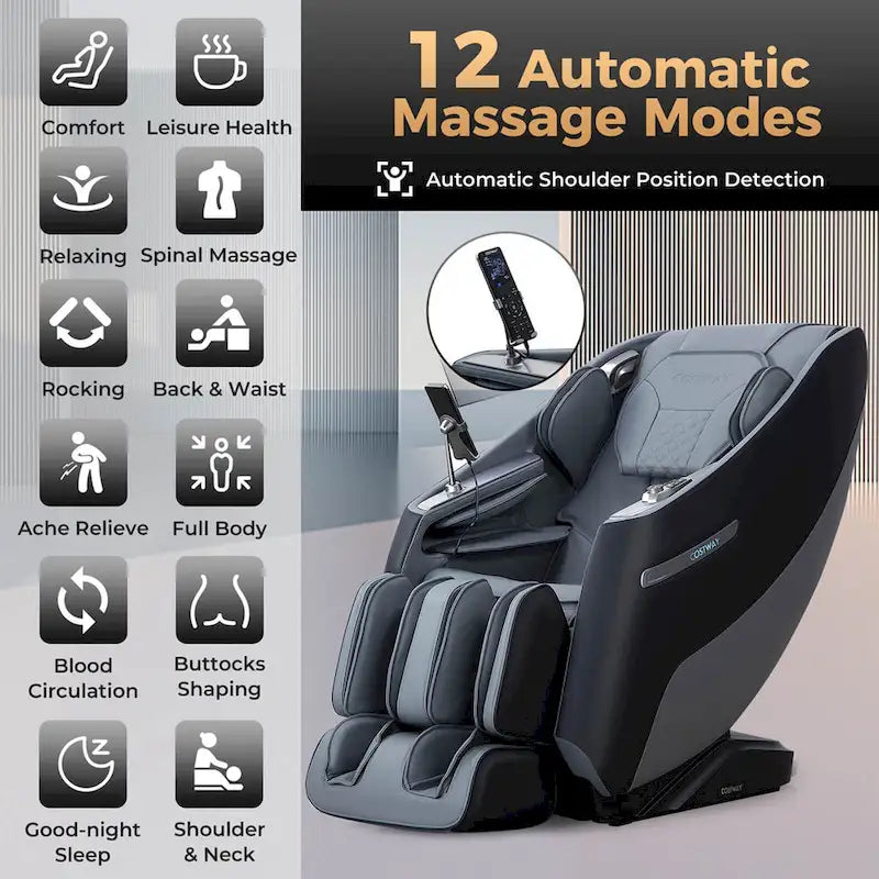Zero Gravity Full Body Massage Chair with Waist Heating