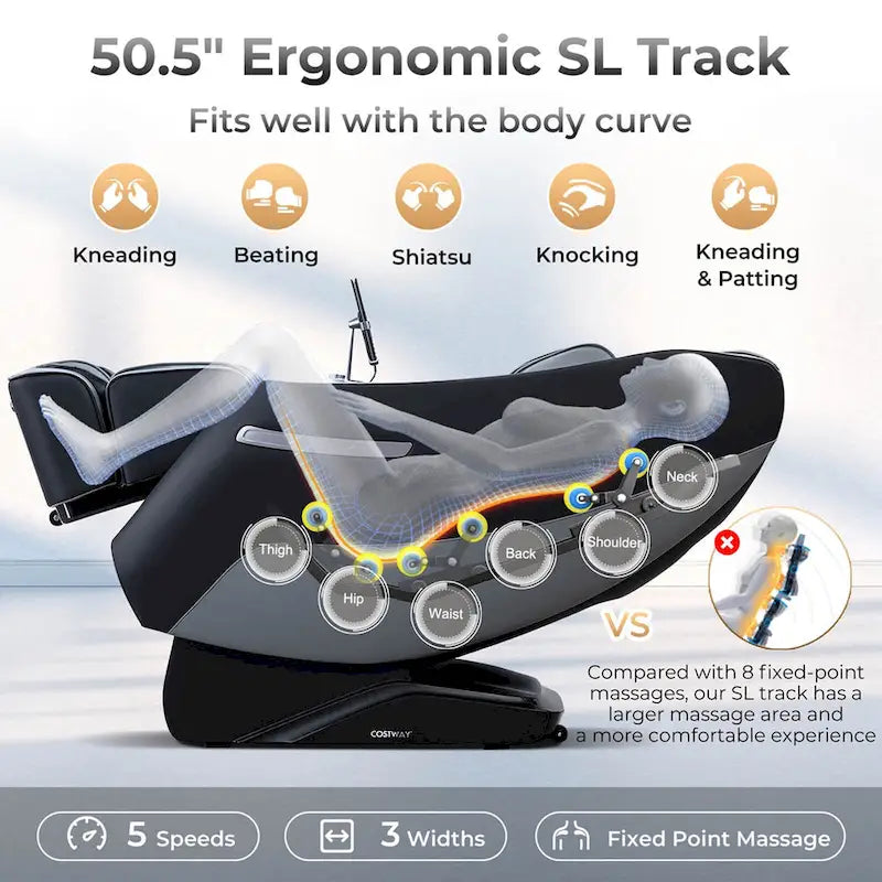 Zero Gravity Full Body Massage Chair with Waist Heating