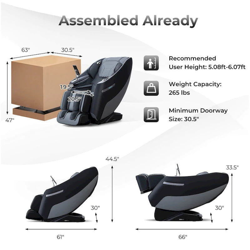 Zero Gravity Full Body Massage Chair with Waist Heating