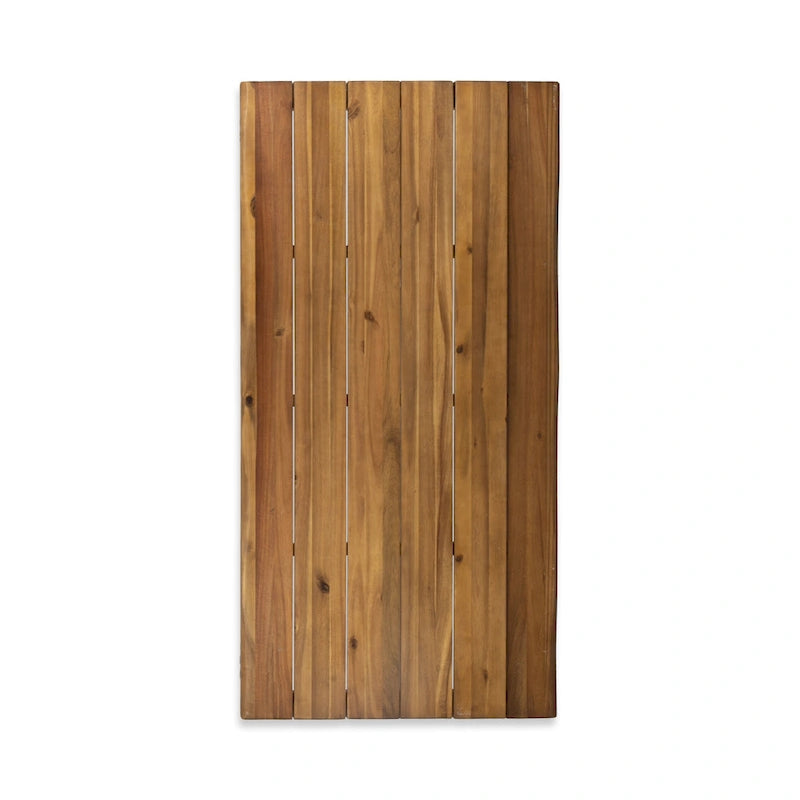 Christopher Knight Home Zion Acacia Wood 72-Inch Dining Table - teak finish + rustic metal