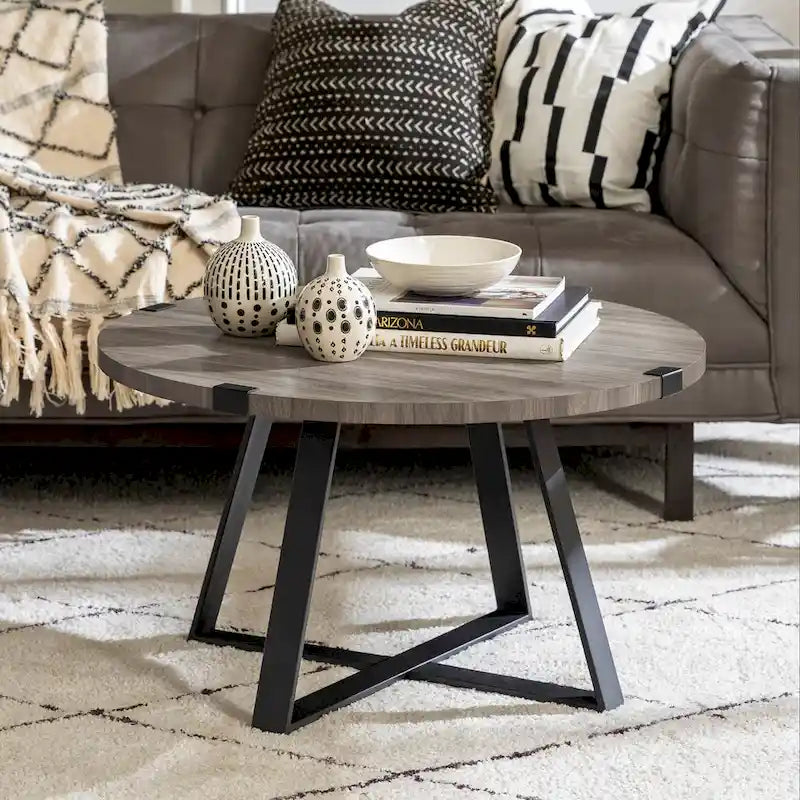 Round Metal Wrap Coffee Table