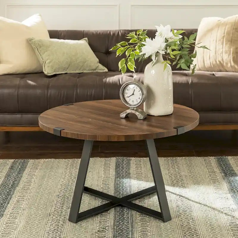 Round Metal Wrap Coffee Table