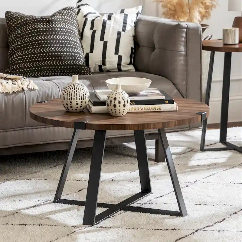 Round Metal Wrap Coffee Table