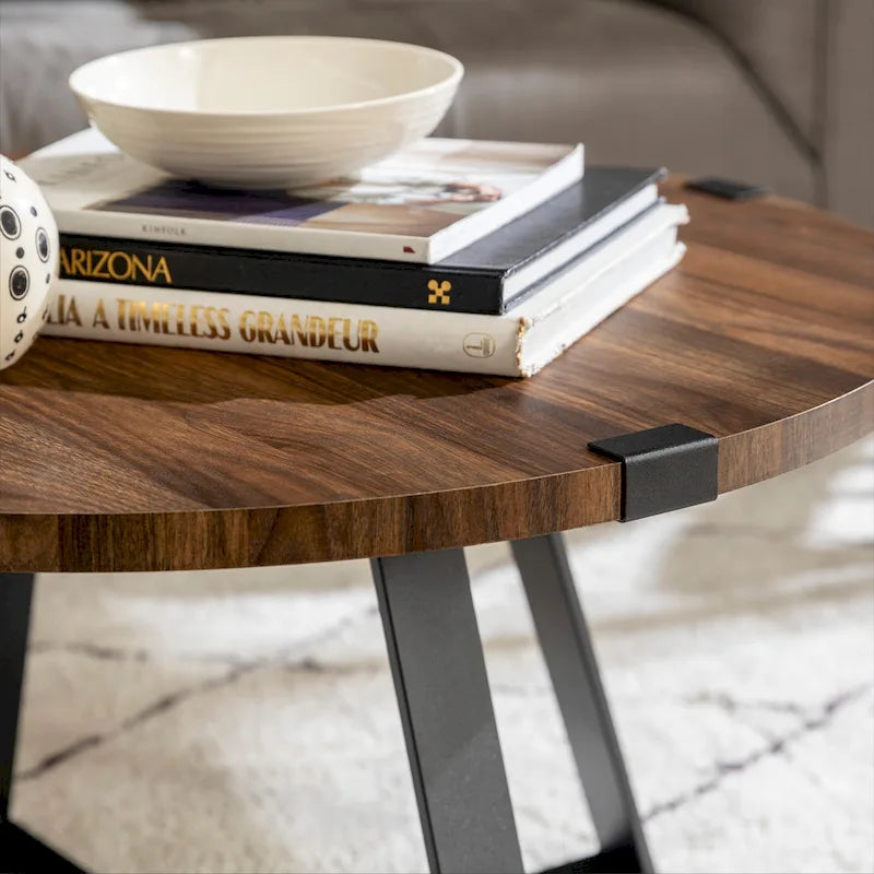 Round Metal Wrap Coffee Table