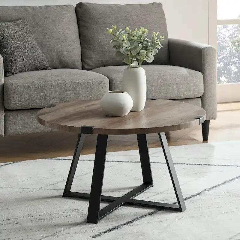 Round Metal Wrap Coffee Table