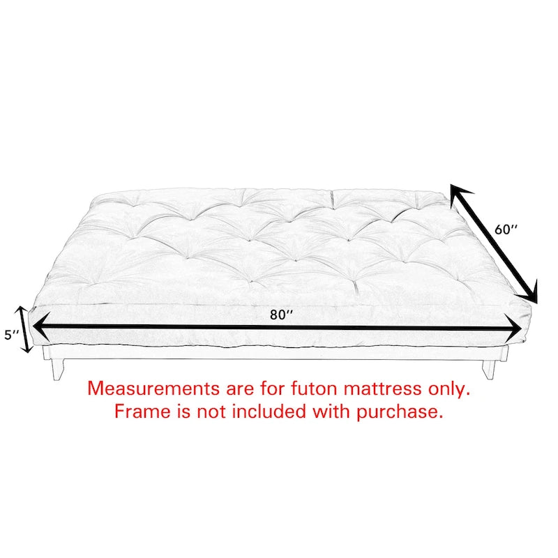 Queen-size 5-inch Tufted Futon Mattress