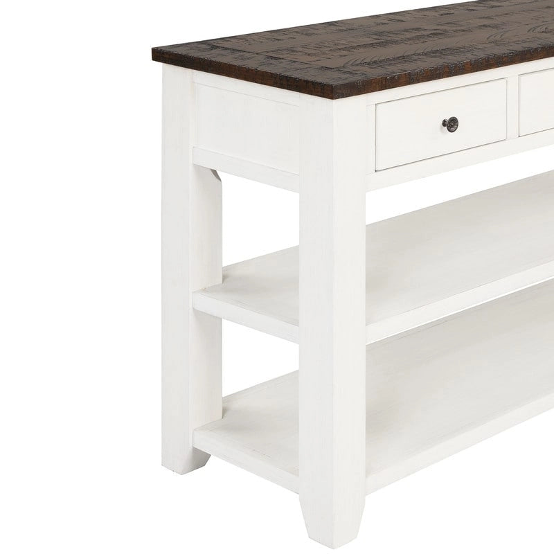 48" Console Table with 3 Drawers & 2 Shelves