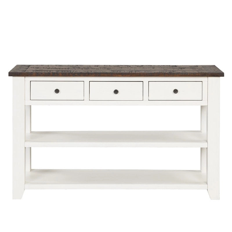 48" Console Table with 3 Drawers & 2 Shelves