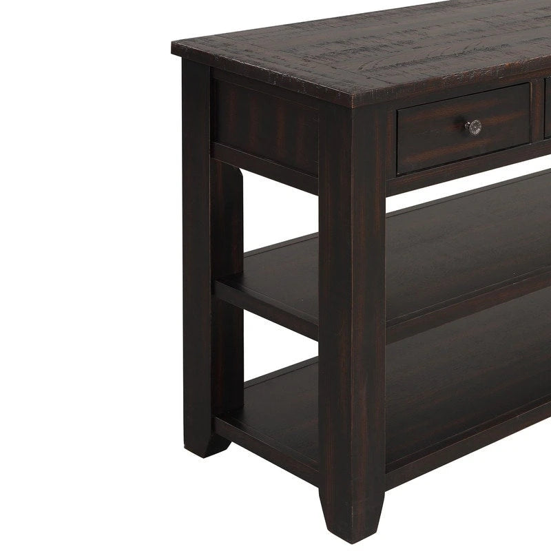 48" Console Table with 3 Drawers & 2 Shelves