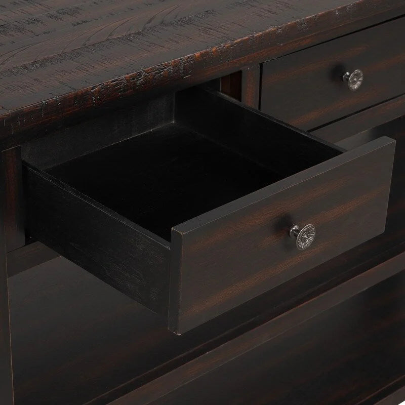 48" Console Table with 3 Drawers & 2 Shelves