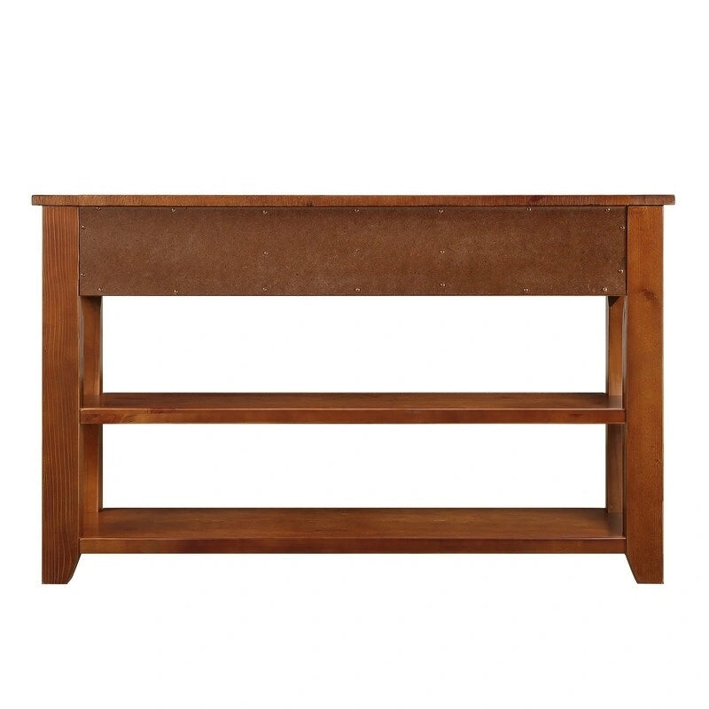 48" Console Table with 3 Drawers & 2 Shelves