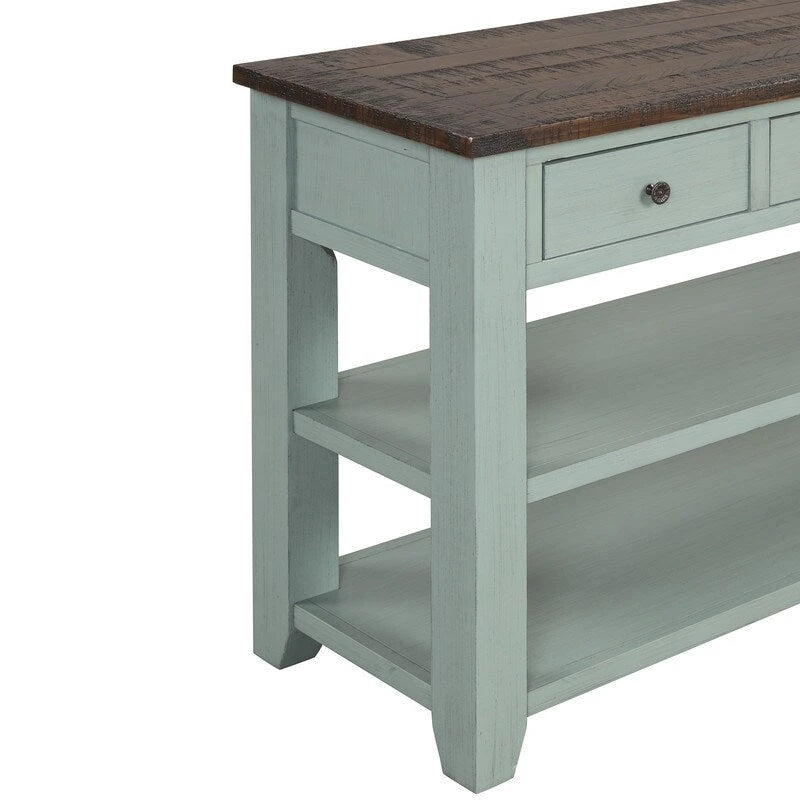 48" Console Table with 3 Drawers & 2 Shelves