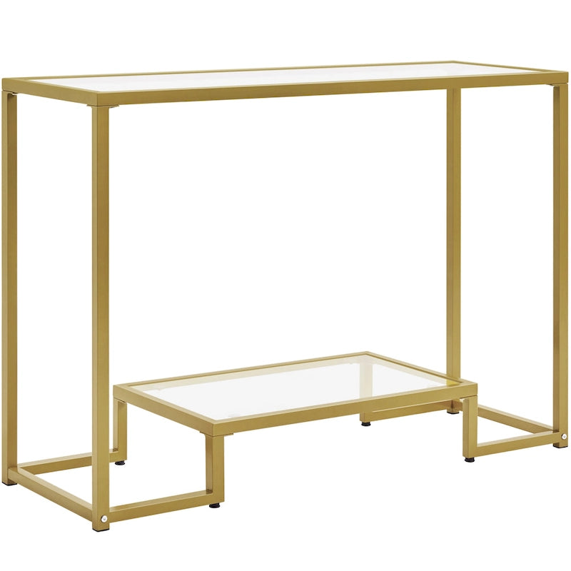 Modern Tempered Glass Console Table for Entryway & Porch