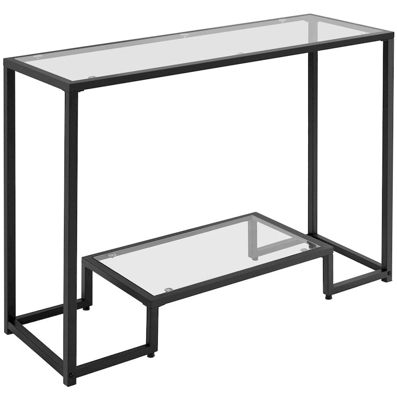 Modern Tempered Glass Console Table for Entryway & Porch