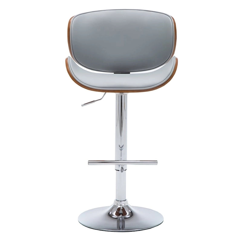 Modern Swivel Bentwood Adjustable Height Bar Stool