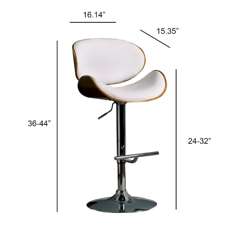 Modern Swivel Bentwood Adjustable Height Bar Stool