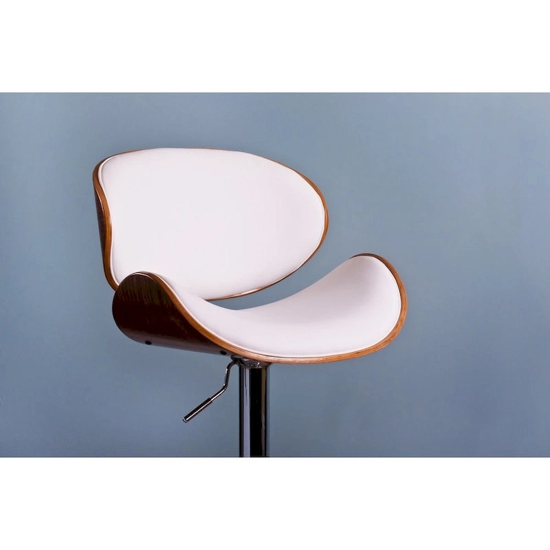Modern Swivel Bentwood Adjustable Height Bar Stool