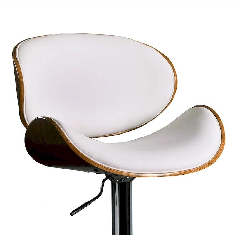 Modern Swivel Bentwood Adjustable Height Bar Stool