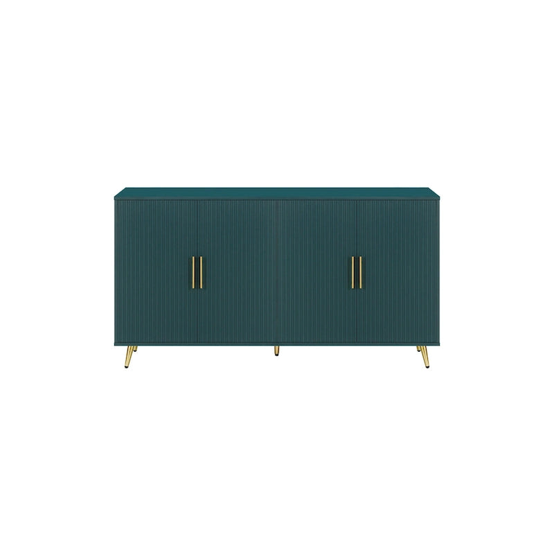 Wood TV Stand with Storage Cabinet & Adjustable Shelves - 15.70 x 60.00 x 32.30