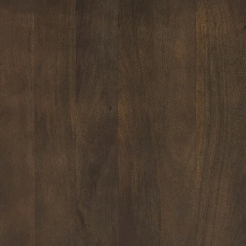 Dark Brown Solid Wood Fluted Round Side Table