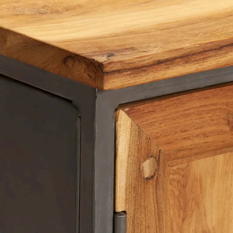 vidaXL Sideboard Recycled Teak and Steel 25.6x11.8x27.6