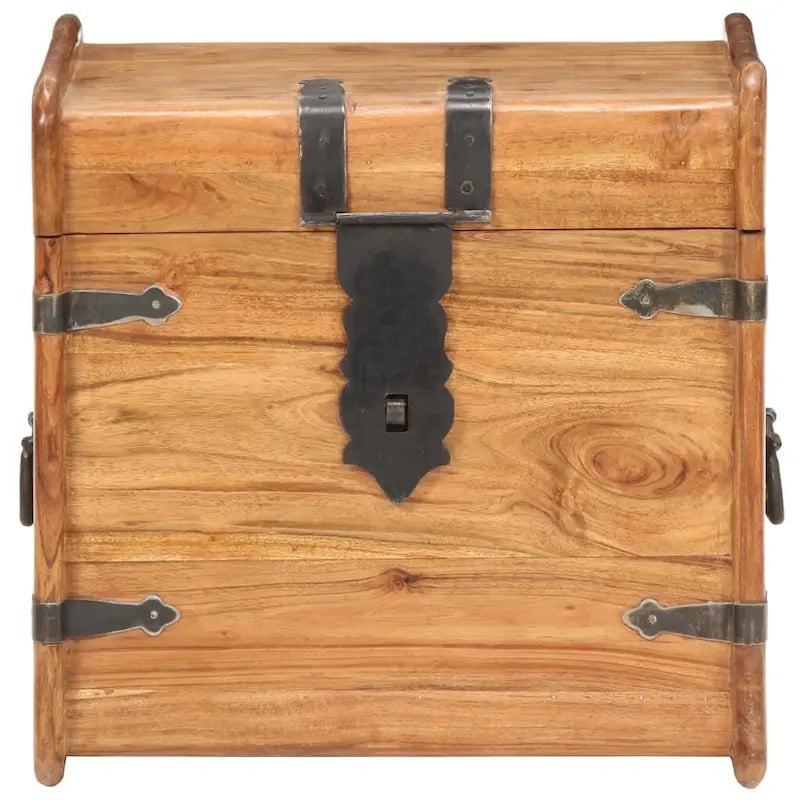vidaXL Storage Chest Storage Trunk with Latch for Bedroom Solid Wood Acacia - 15.7x15.7x15.7 (W x D x H)