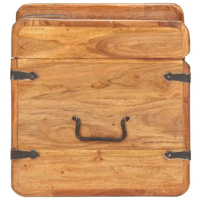 vidaXL Storage Chest Storage Trunk with Latch for Bedroom Solid Wood Acacia - 15.7x15.7x15.7 (W x D x H)