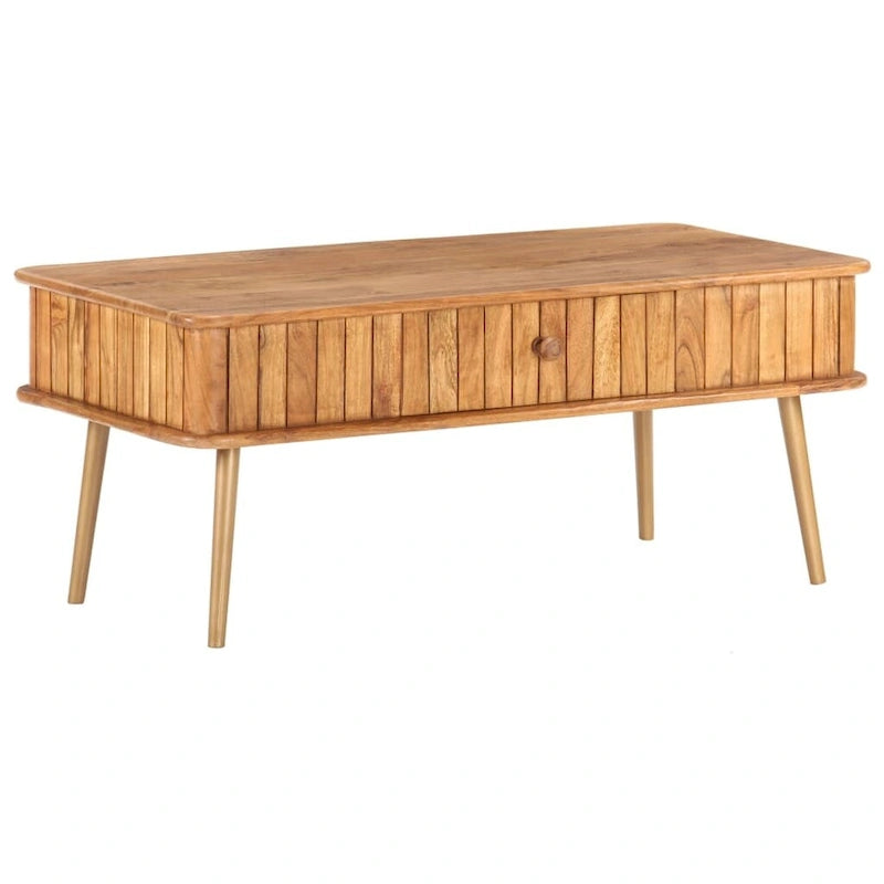 vidaXL Coffee Table 39.4x19.7x15.7 Solid Acacia Wood