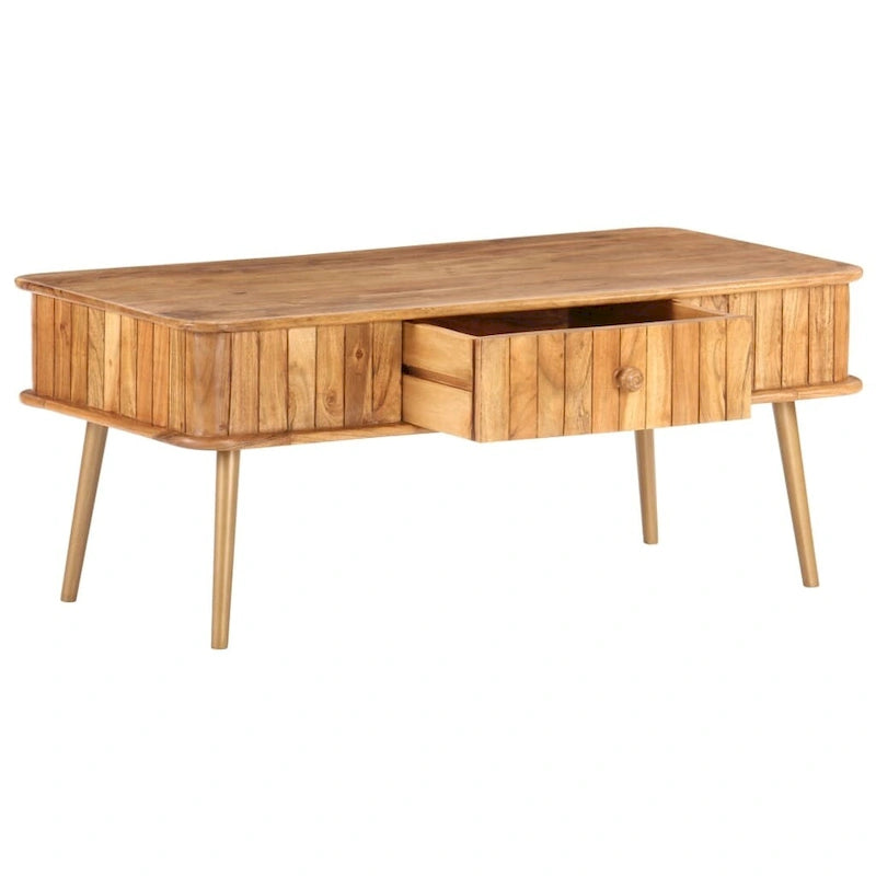 Coffee Table 39.4x19.7x15.7 Solid Acacia Wood