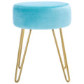 Round Hairpin Leg Ottoman