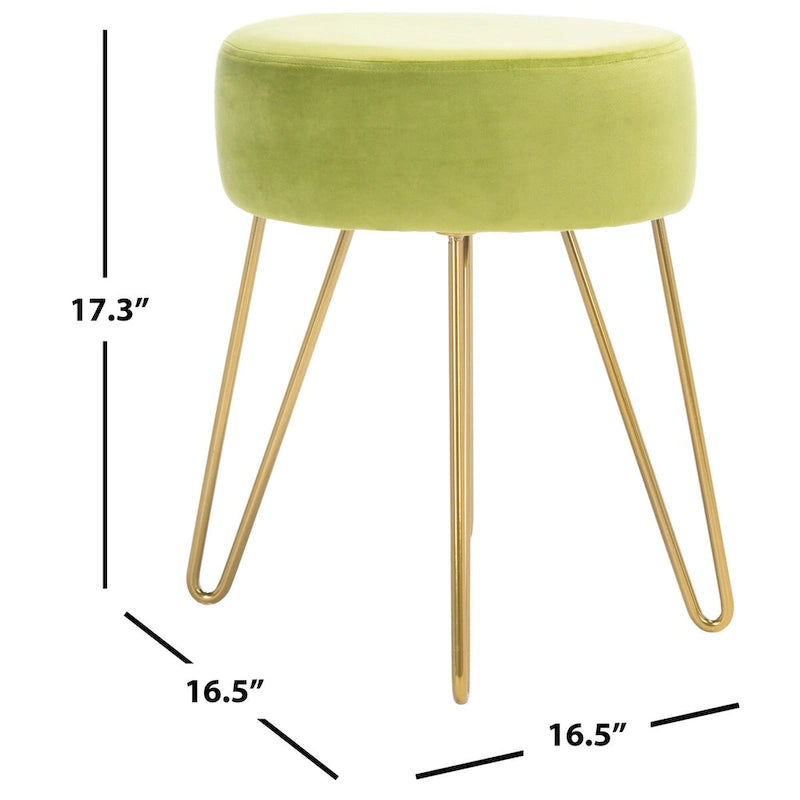 Round Hairpin Leg Ottoman