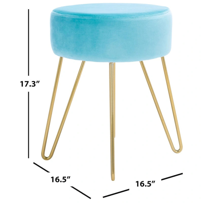 Round Hairpin Leg Ottoman