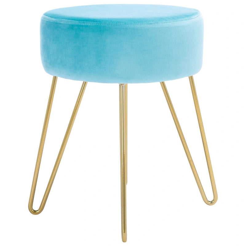 Round Hairpin Leg Ottoman