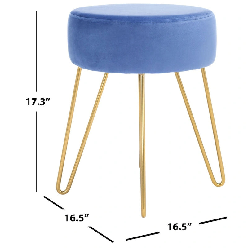 Round Hairpin Leg Ottoman