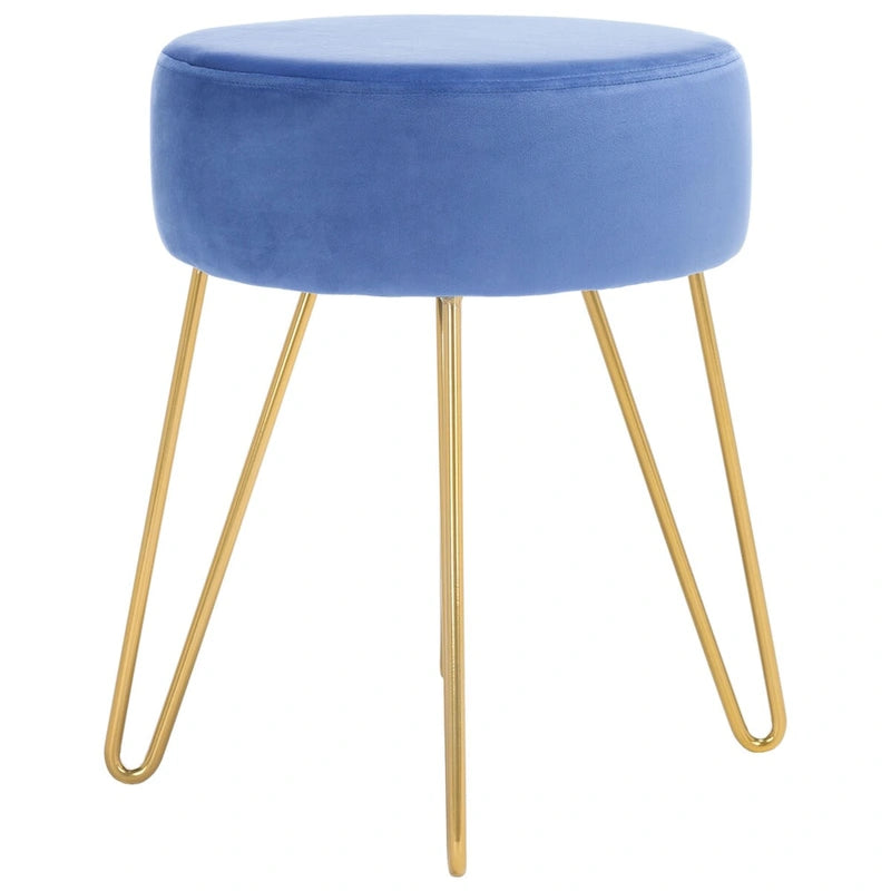 Round Hairpin Leg Ottoman