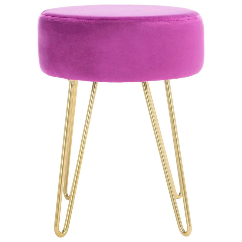 Round Hairpin Leg Ottoman