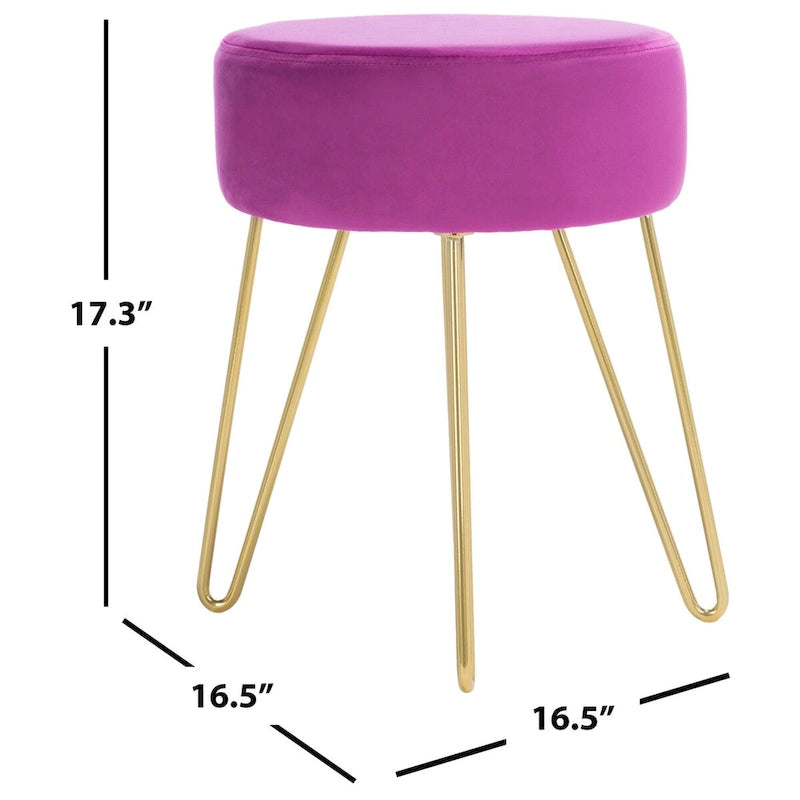 Round Hairpin Leg Ottoman