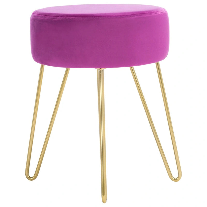 Round Hairpin Leg Ottoman