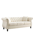 Classic Button-Tufted 3-Seater Sofa for Living Room