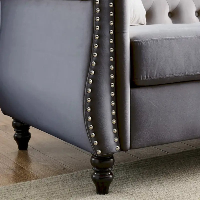 Classic Button-Tufted 3-Seater Sofa for Living Room