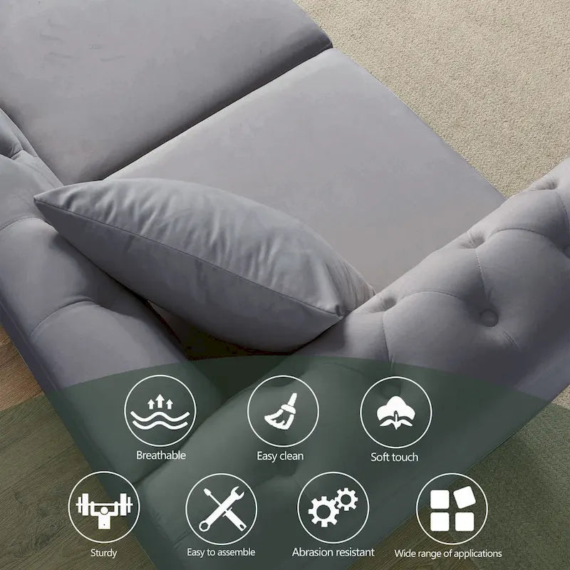 Classic Button-Tufted 3-Seater Sofa for Living Room