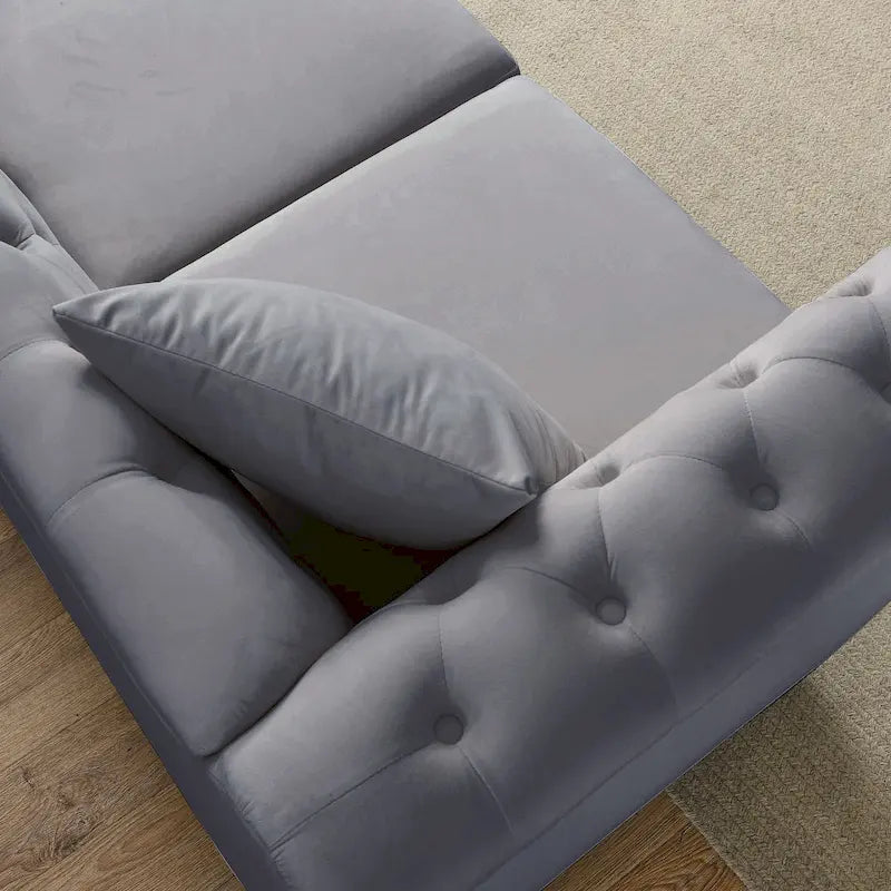 Classic Button-Tufted 3-Seater Sofa for Living Room